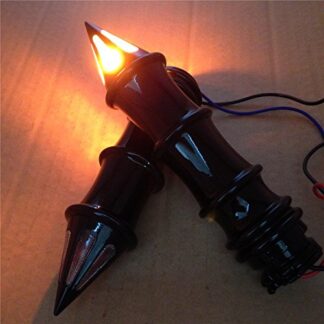 SMT-Spike Grip Compatible With Turn Signal Compatible With Kawasaki Vulcan 500 800 900 1500 1600 2000 Black [B00RW3MJYI]