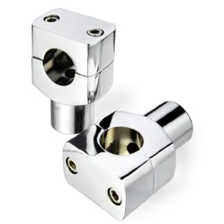 Shorty 1'' Motorcycle Handlebar Handle Bar Riser Clamp Kit Chrome Billet for Harley Cruiser Bike Softail Blackline