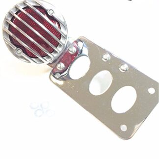 Side Mount Tag License Plate Holder Bracket Tail Light For Harley Softail Chrome with Chrome light