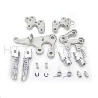 Silver Front Rider Foot Pegs Bracket Fit For Suzuki Gsxr1000 2005 2006 2007 2008