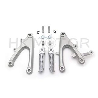 Silver Front Rider Foot Pegs Bracket Fit For Yamaha Yzf R1 Yzf-R1 2004 2005 2006