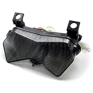 Smoke Motorcycle LED TailLights Brake Tail Lights with Integrated Turn Signals Indicators for 2003-2004 Kawasaki ZX6R ZX6RR 636 Z750S, 2003-2006 Z1000 ZR1000