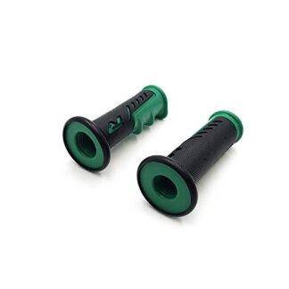 Sport Bike Dirt Bike Motorcycle "R" Engraved Gel Style Grips GREEN Compatible with MOTORCYCLE APRILLA DUCATI TRIUMPH HONDA YAMAHA Polaris Suzuki Yamaha Offroad KTM DIRT BIKE(7/8" LEFT 7/8" RIGHT)
