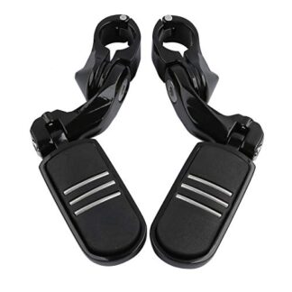 TCMT 32mm 1 1/4" Black Short Angled Highway Engine Guard Foot Peg For Harley Davidson