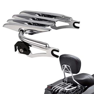 TCMT Adjustable Detachable Motorcycles Chrome Luggage Rack Fits for Harley Road King Electra Glide 2009-2020