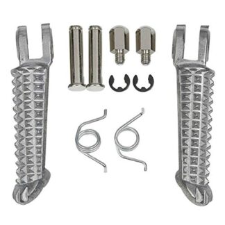 TCMT Silver Front Passenger Foot Pegs Motorcycle Footpeg Footrest Bracket Set For Yamaha YZF R6 1999 2000 2001 2002 2003 2004 2005 2006 2007 2008 2009 2010 2011 2012