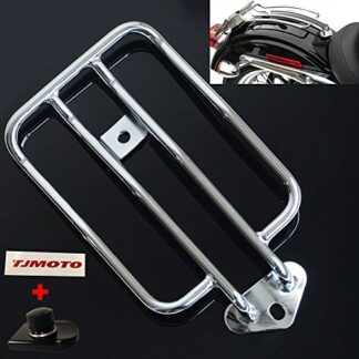 TJMOTO 10" Chrome Solo Seat Luggage Rack For Harley-Davidson Sportster XL883 1200 (2004-2015)