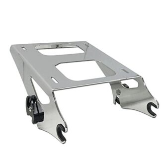 TJMOTO Chrome Detachable 2 Two Up Tour Pak Pack Mounting Luggage Rack For Harley Touring Road King Street Glide Road Glide 2014-2016