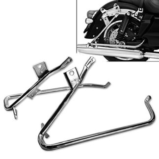 TJMOTO Chrome Saddlebag Support Bracket for 2009-2013 Harley-Davidson Touring Road King Electra Glide