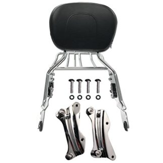 TJMOTO Detachable Chrome Backrest Sissy Bar 4 Four Points Docking Hardware Rack Kit For 2014-2016 Harley Davidson Touring Electra Glide Road Glide Road King Street Glide