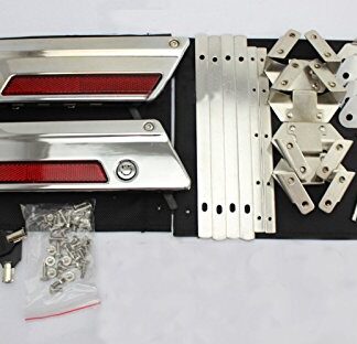 TJMOTO Metal Latch Hard Saddle bags Lids Lock Hinges Hardware Cover For Harley Touring FLT FLH 1993-2013
