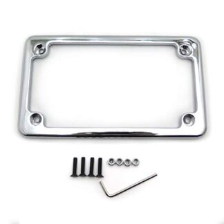Universal fit for/Suzuki/Yamaha/Kawasaki/Harley Chrome License Plate Frame