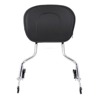 VBROS Chrome Detachable Backrest Sissy Bar with Luggage Rack For Harley Davidson Touring 2009-2016 Electra Glide Road Glide Road King Street Glide (09-16 Chrome)