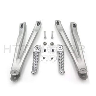 Vernis Argent arrière passager Piquets de pied support s'adapter pour Yamaha YZF R1 2004–2008