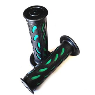 WATERCRAFTS Bean Style Engraved Gel H Grips GREENATV QUAD YAMAHA KAWASAKI POLARIS SEADOO WATERCRAFT BOMBARDIER JET SKI ATV FOREMAN RECON RINCON Brute Force Prairie KODIAK(7/8" BOTH SIDE)