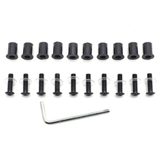 Windshield Bolts Screw Nuts kits for Honda Suzuki Yamaha Kawasaki Ducati Black