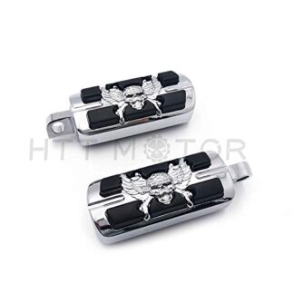 Wing Skull Zombie Shape Foot Pegs Fits most models with H-D male mount-style footpeg supports See Description for Detail