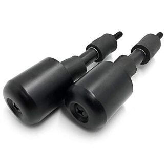 XHT- 2X 22mm 7/8" Black Handle Bar End Plug Grip End Cap Handle Bars Compatible with Universal Motorcycles ATV [P/N: XH5020]