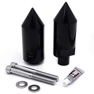 XHT- BLACK Billet Aluminum Spike FRAME SLIDERS For 2004-2005 Suzuki GSXR600 GSXR750 GSXR 600 750 [P/N: MT290-007]