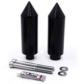 XHT- Black Extended Spike Frame Slider Crash Protector Aluminum For 96-07 CBR 600 F4 F4i [P/N: MT290-018]