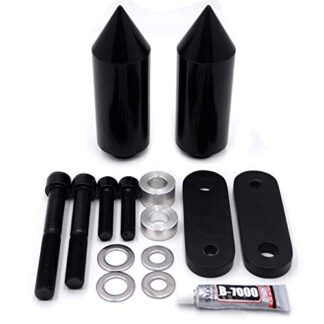 XHT- Black Spike Frame Slider Crash Protector Billet Aluminum For 04-05 CBR1000RR CBR1000 [P/N: MT290-003]