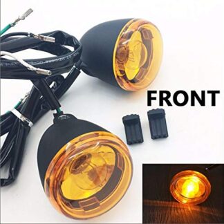 XHT- Front Turn Signal Light Indicator Compatible with 1992-2016 Harley Sportster XL 883 1200 Yellow [P/N:XHT224-017F]