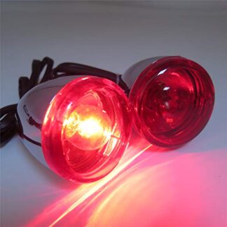 XHT- Front Turn Signal Light Indicator Red Lens Compatible with 92-16 Harley Sportster XL 883 1200 [P/N: RS059/XH6004-004]