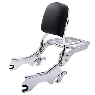 XHT- Holdfast Sport Luggage Rack Sissy Bar Upright Chrome For 18-later FLDE FLHC FLHCS FLSL FXBB [P/N: TGHD-SBB049+BR-R007]