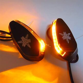 XHT- LED Signal * Snow Style Engraved Black Mirror Block Off Base Platesv Compatible with 00-08 Yamaha R1 Yzf-R1 Yzfr1 [P/N: MT222-011A]