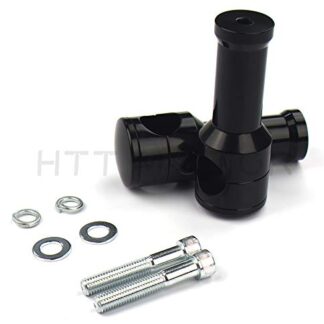 XHT- Replacement of Smooth Black Straight 4" Rise 1 1/4" Mount Handlebar Risers for Harley