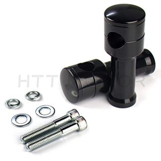 XHT- Replacement of Smooth Black Straight 4" Rise 1" /25mm Mount Handlebar Risers for Harley