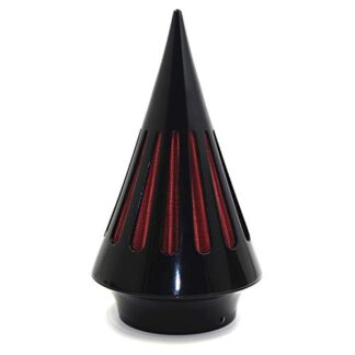 XHT- Spiked Gloss Black Cone Spike A/Small Compatible with Air Cleaner Intake Harley Dyna Touring Models [P/N: US-CONE-A-SMALL]