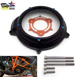 XHT- Transparent Engine Clutch Plug Clear Protector Cover Guard Lid Compatible with Adventure 1290 1090 1190 1050 LC8 2014-2019 4 Colors Available (See Fitment) [P/N: GZSP-K1-014]