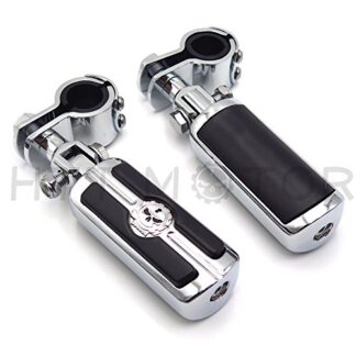 XHT(BC)- 1" 1 1/4" ENGINE GUARDS Skull Foot Pegs Clamps For Harley Sportster 883 1340