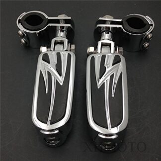 XHT(BC)- 1" 1 1/4" Highway Radical Flame Foot Pegs Clamps For Harley Sportster 883 1340