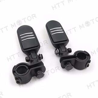 XHT(BC)- 1" 1 1/4" Radical Flame Foot Peg Clamp For Harley Sportster 883 1340 Black