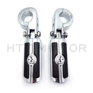 XHT(BC)- 1 1/4" Highway Skull Foot Pegs P-Clamps For Harley Sportster 883 1340 XL1200