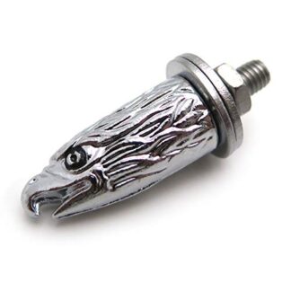 XHT(BC) 1 PC Chrome Eagle Head Bolts Screws For License Plate Tag Frame Windshield Trim