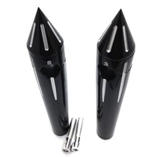 XHT(BC)- 1'' SPIKE CUSTOM 8" RISE BLACK BILLET HANDLEBAR RISERS FOR YAMAHA SUZUKI KAWASAKI HARLEY