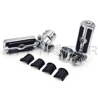 XHT(BC)- 1" Skull Foot Pegs Clamps For VT750 Shadow VT750C ACE VT1100 VTX1300 1800