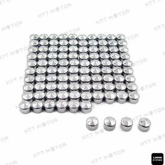 XHT(BC)- 100 Piece Chrome 1/4" Allen Socket Bolt Cap Dress Kit Fits Harley Misc Hardware