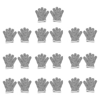 XHT(BC) 10Pair XXS 6-8yr Kid Cut-Resistant Stretch Gloves Safety Cuts Level 5 Protection In/Outdoor