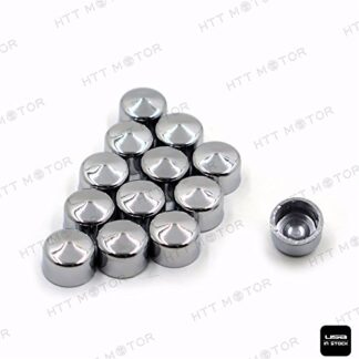 XHT(BC)- 13PCS Bolt Cap Topper Nut for Harley Softail&Dyna Primary Cover Kit Twin Cam Chrome