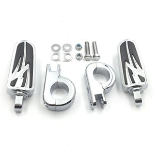 XHT(BC)- 1.5'' ENGINE GUARDS Flame Foot Pegs P Clamps For Harley Sportster 883 1340 XL1200