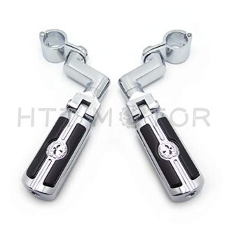 XHT(BC)- 1.5" Highway Radical Skull Foot Pegs Clamps For Harley Sportster 883 1340 XL1200