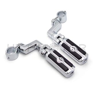 XHT(BC)- 1.5" Skull Foot Pegs Mount Clamps For GoldWing GL1800 GL1500 GL1100 GL1200