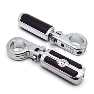 XHT(BC)- 1.5" Skull Rider Foot Pegs P Clamps For VT750 VT1100 VTX1300 1800 Magna