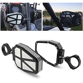 XHT(BC) 1.75" Aluminum Rearview UTV Side Mirror W/Clamp Compatible with Polaris RZR 1000 XP Arctic Cat [P/N: UTV-011-BK]