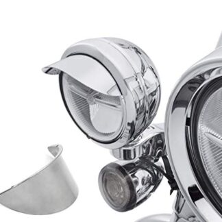 XHT(BC)- 1Pair 4.5" Steel Passing Lamp Visor SPOTLIGHT VISOR Compatible with Harley Touring Dyna Sporster [P/N: MT325-022]