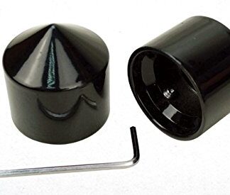 XHT(BC)- 28Mm Front Axle Nut Covers For Harley Choppers Suzuki Kawasaki Yamaha Blk
